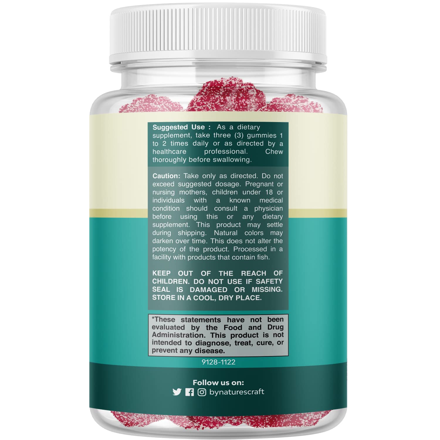 Foto 2 | Gomitas De Magnesio Natures Craft Extra Strength Para Adultos - Venta Internacional.