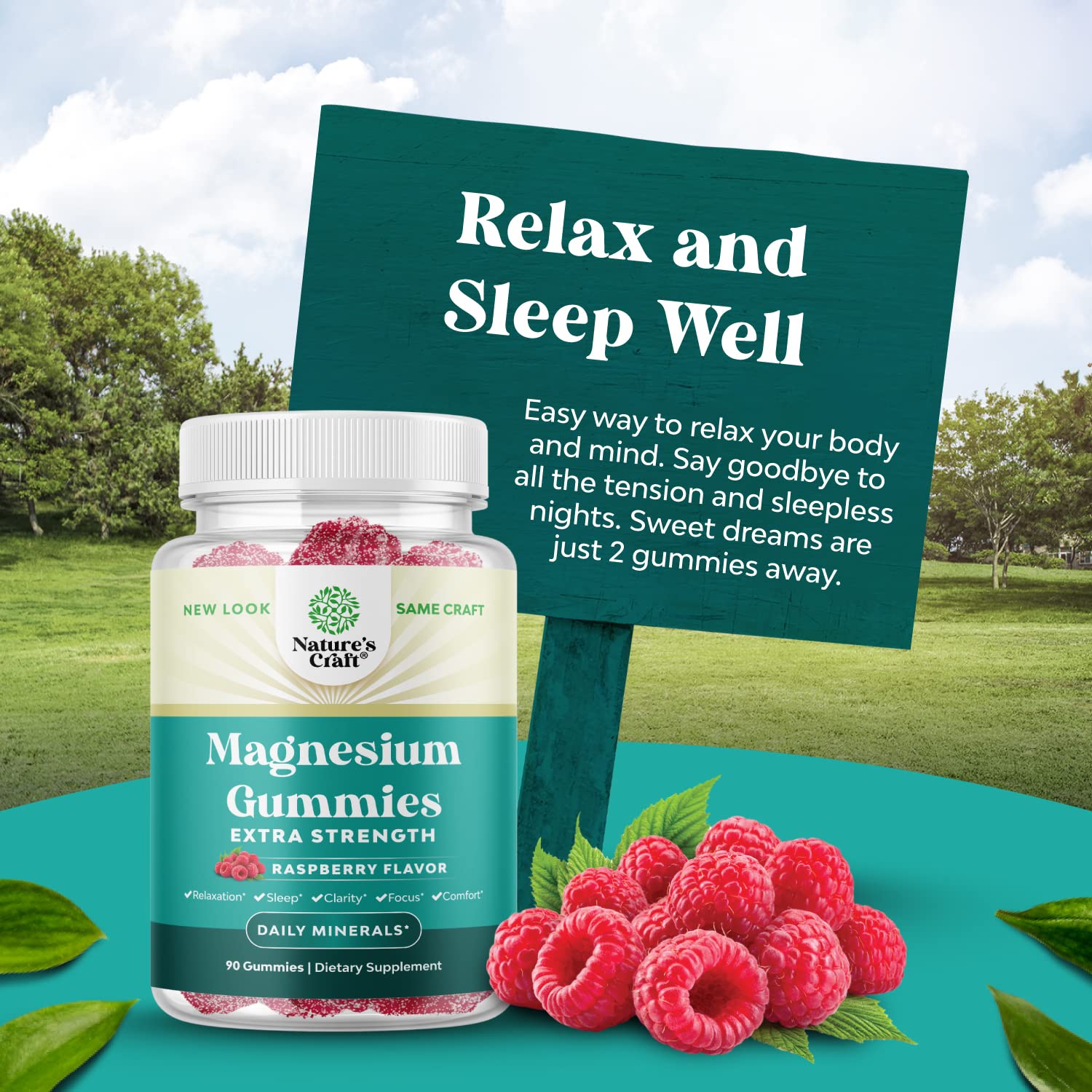 Foto 4 | Gomitas De Magnesio Natures Craft Extra Strength Para Adultos - Venta Internacional.