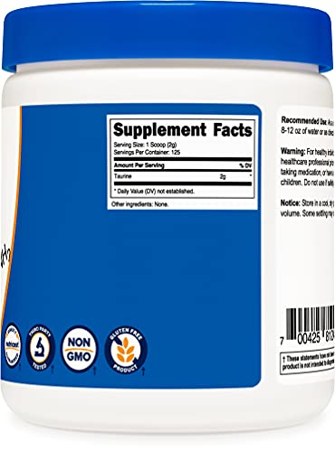 Foto 6 pulgar | Suplemento Nutricost De Taurina En Polvo 250 G - 125 Porciones - Venta Internacional.