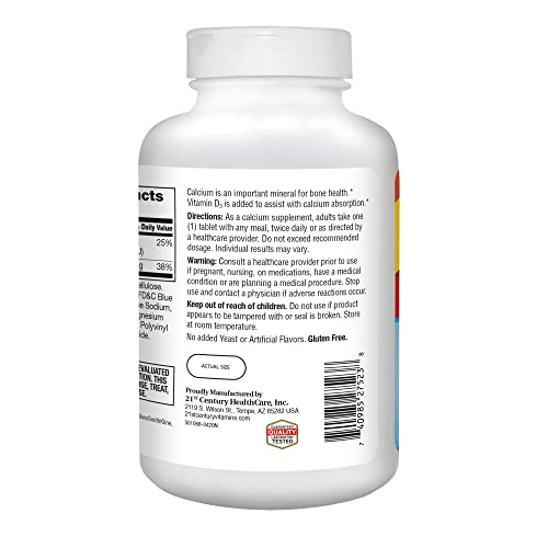 Foto 6 pulgar | Suplemento De Calcio 21st Century Calcium 500 Mg + D3 400 Table - Venta Internacional.