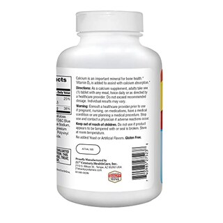 Foto 5 | Suplemento De Calcio 21st Century Calcium 500 Mg + D3 400 Table - Venta Internacional.