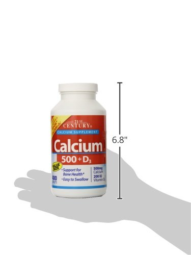 Foto 8 pulgar | Suplemento De Calcio 21st Century Calcium 500 Mg + D3 400 Table - Venta Internacional.