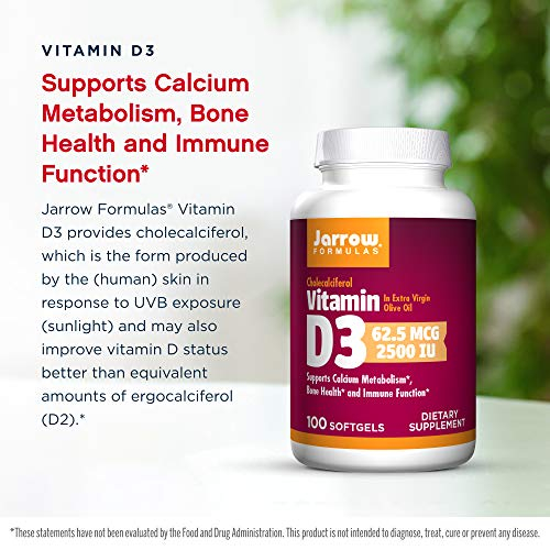 Foto 4 pulgar | Suplemento Jarrow Formulas Con Vitamina D3, 2500 Ui, Cápsulas Blandas, 100 - Venta Internacional.