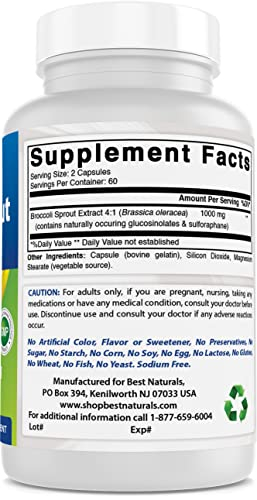 Foto 6 pulgar | Suplemento Best Naturals: Extracto De Brotes De Brócoli, 1000 Mg, 120 - Venta Internacional.