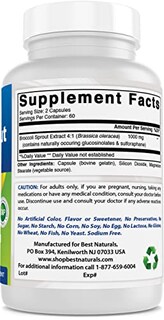 Foto 5 | Suplemento Best Naturals: Extracto De Brotes De Brócoli, 1000 Mg, 120 - Venta Internacional.