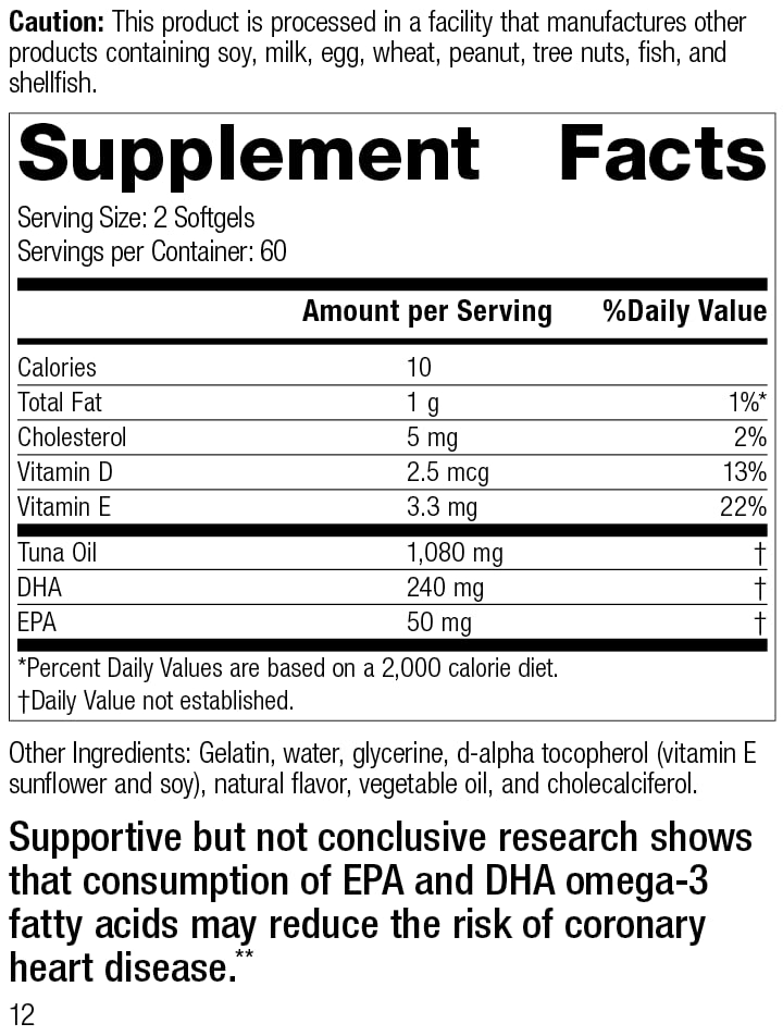 Foto 3 pulgar | Suplemento De Atún De Proceso Estándar Con Omega-3 Masticable, 120 G - Venta Internacional.