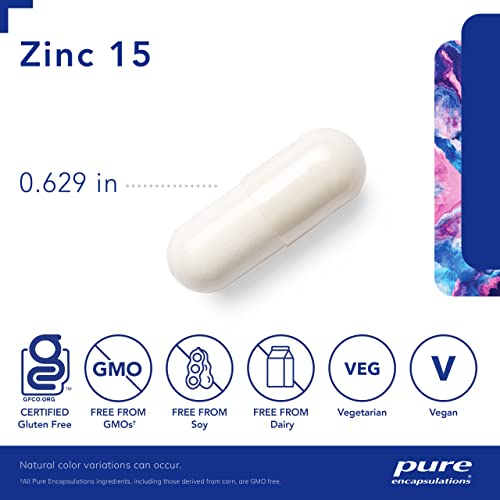 Foto 5 pulgar | Suplemento De Zinc Pure Encapsulations De 15 Mg Con 30 Cápsulas - Venta Internacional.