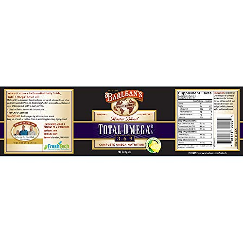 Foto 3 pulgar | Suplemento Barlean's Master Blend Total Omega 3-6-9 90 G - Venta Internacional.