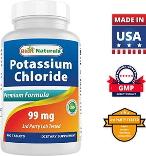 Foto 6 | Suplemento Best Naturals De Cloruro De Potasio 99 Mg 400 Comprimidos - Venta Internacional.