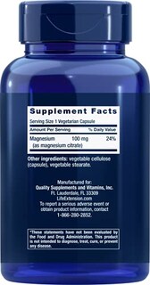 Foto 2 | Suplemento Life Extension De Citrato De Magnesio 100 Mg 180 Cápsulas - Venta Internacional.