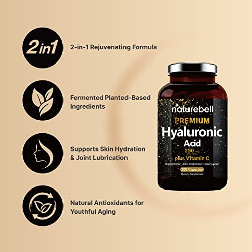 Foto 4 pulgar | Suplemento De Ácido Hialurónico Naturebell 250 Mg Con Vitamina C 200 - Venta Internacional.