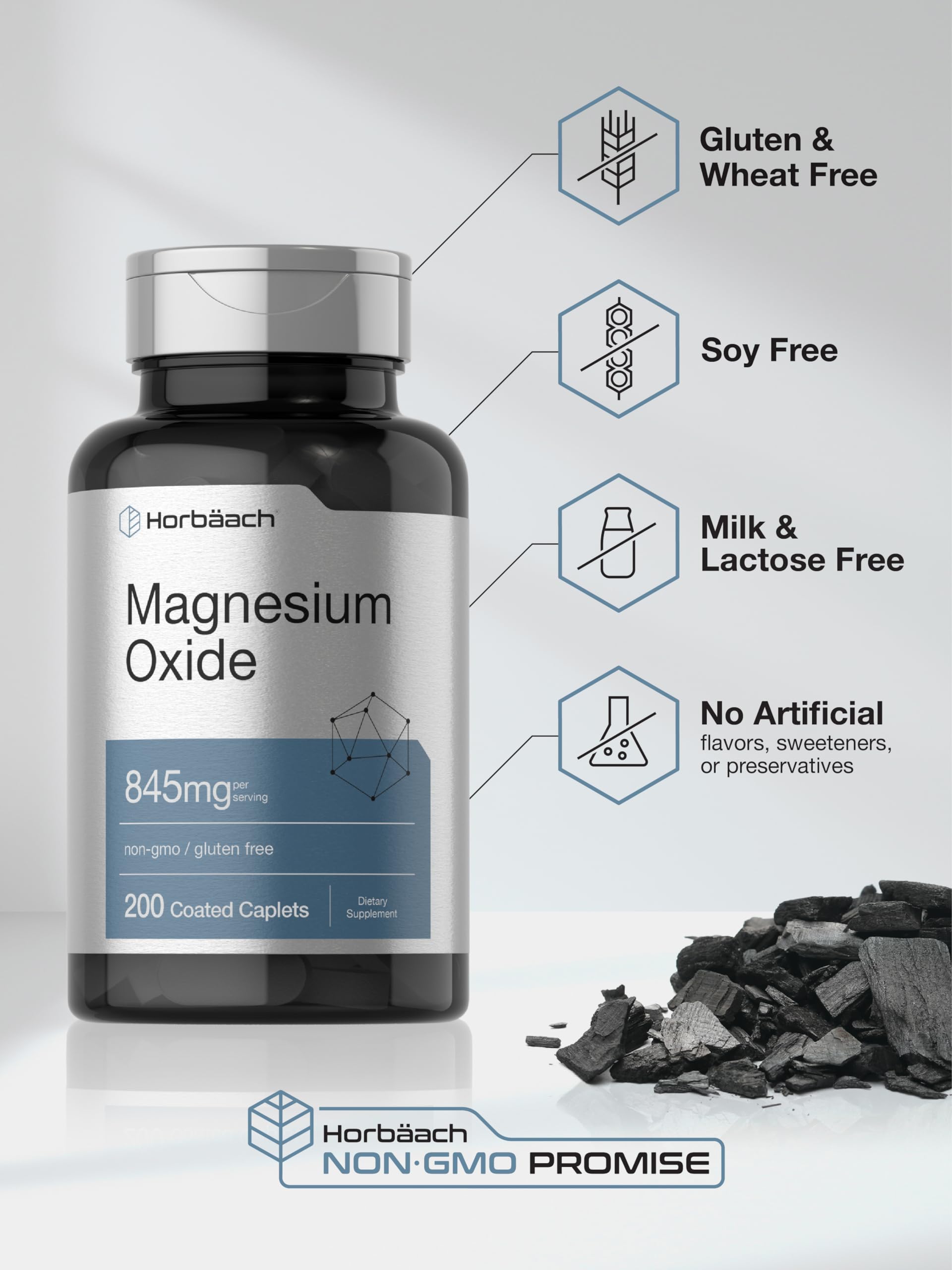 Foto 5 | Suplemento Horbäach Magnesio 250 Mg 200 Cápsulas Recubiertas - Venta Internacional.