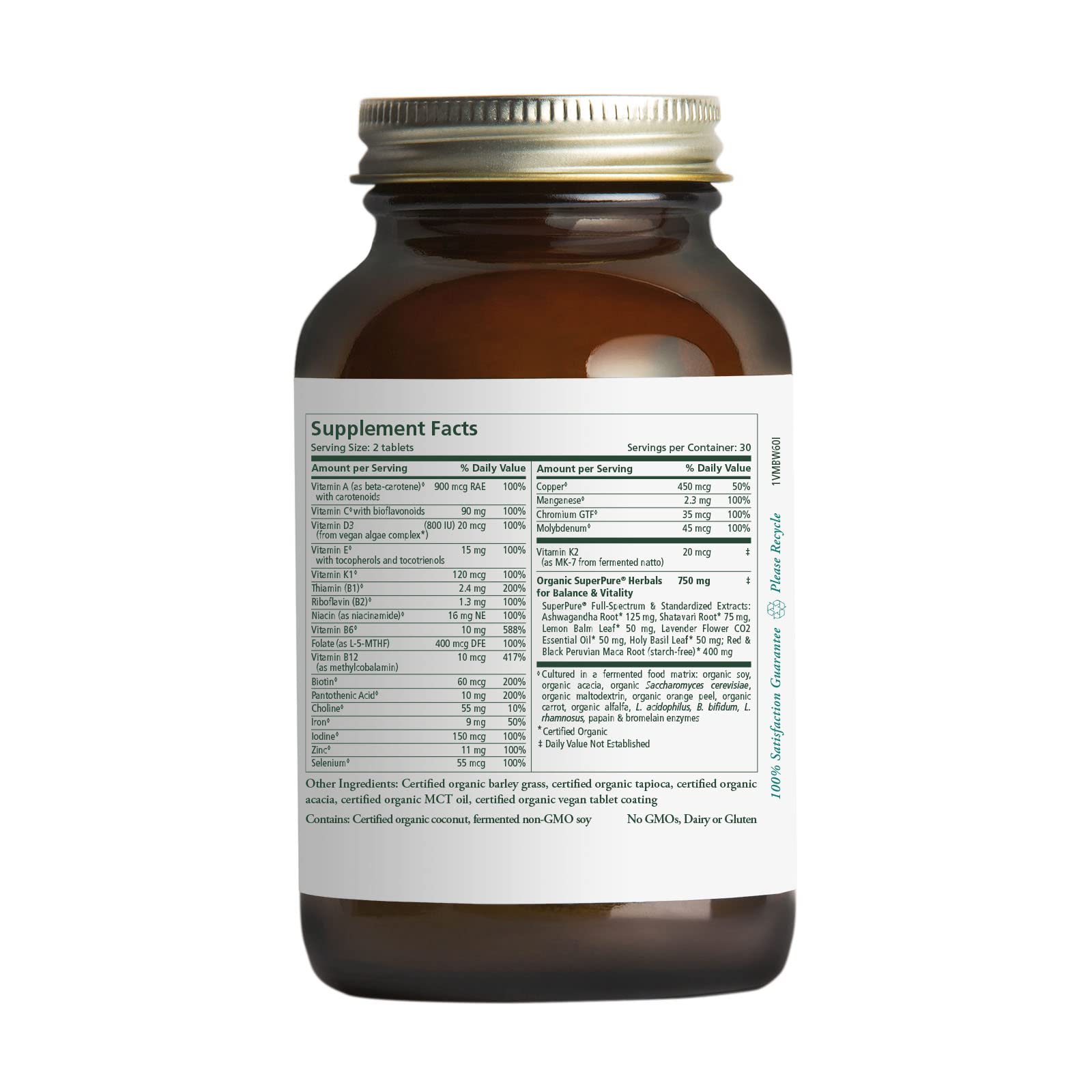 Foto 3 pulgar | Suplemento Pure Synergy Vita min balance 60 Comprimidos - Venta Internacional.