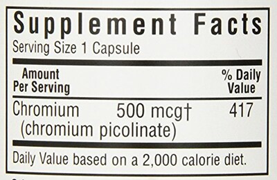 Foto 4 | Suplemento Bluebonnet Nutrition Picolinato De Cromo 500 Mcg 1 - Venta Internacional.