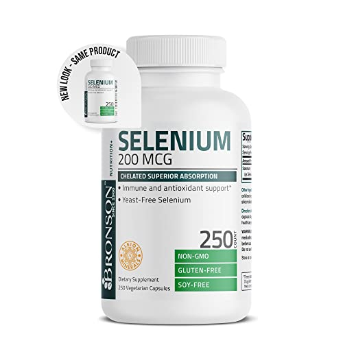 Foto 4 pulgar | Suplemento Bronson Selenium 200 Mcg Con 250 Cápsulas Vegetarianas - Venta Internacional.