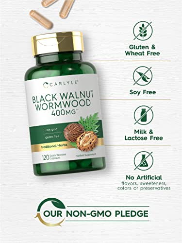 Foto 4 | Suplemento Carlyle Black Walnut Wormwood 120 Cápsulas - Venta Internacional.