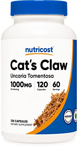 Foto 2 pulgar | Suplemento Nutricost Uña De Gato 1000 Mg 120 Cápsulas - Venta Internacional.