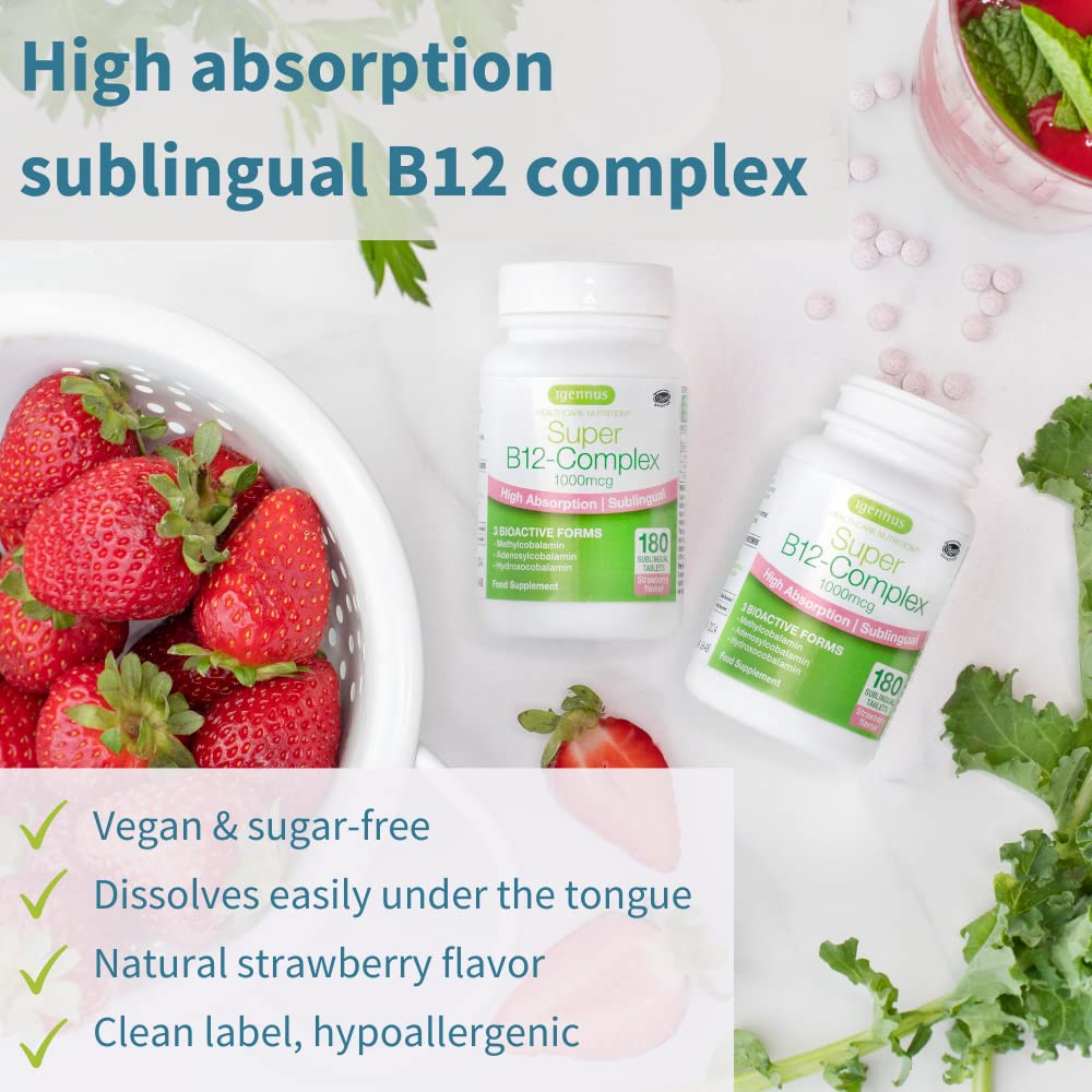 Foto 3 pulgar | Suplemento Igennus Healthcare Nutrition Super B12 Complex - Venta Internacional.