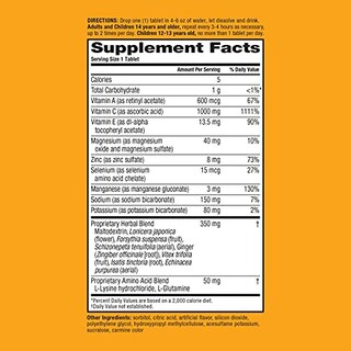 Foto 2 | Tabletas Efervescentes Airborne De 1000 Mg De Vitamina C Con Zinc - Venta Internacional.