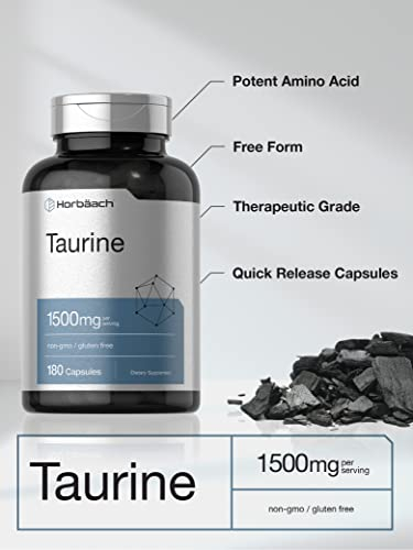Foto 4 pulgar | Suplemento Horbaach De Taurina, 1500 Mg, Cápsulas, 180 Unidades - Venta Internacional.