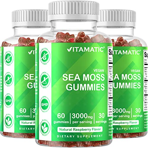 Foto 2 pulgar | Suplemento Vitamático De Gomitas Irlandesas De Musgo Marino, 3000 Mg, 60% Veganas - Venta Internacional.
