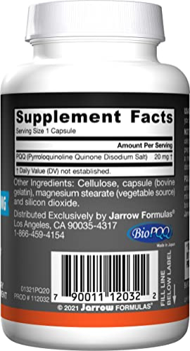 Foto 4 pulgar | Suplemento Jarrow Formulas Pqq 20 Mg 30 Cápsulas - Venta Internacional.