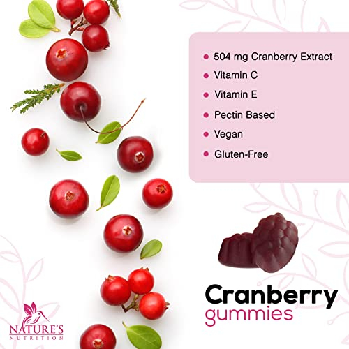 Foto 4 pulgar | Suplementa 5 Veces El Extracto De Gomitas De Arándano De Nature's Nutrition - Venta Internacional.