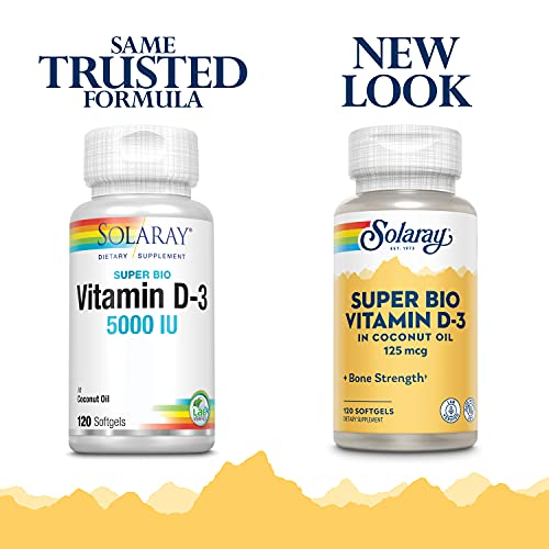 Foto 3 pulgar | Suplemento De Vitamina D-3 Solaray Super Bio 120 Cápsulas Blandas - Venta Internacional.
