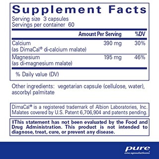 Foto 2 | Suplemento Pure Encapsulations Cal/mag (malato) 2:1 180 Cápsulas - Venta Internacional.