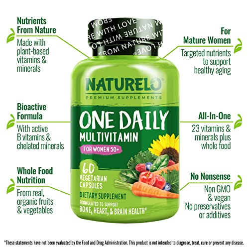 Foto 4 | Multivitamínico Naturelo One Daily Para Mujeres Mayores De 50 Años Sin Hierro 60 Ca - Venta Internacional.
