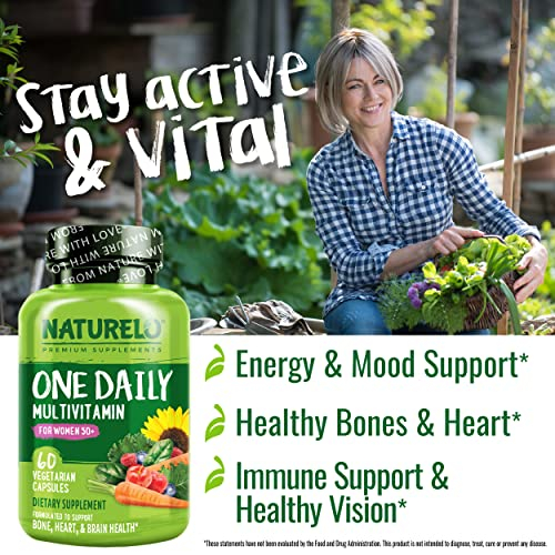 Foto 8 pulgar | Multivitamínico Naturelo One Daily Para Mujeres Mayores De 50 Años Sin Hierro 60 Ca - Venta Internacional.
