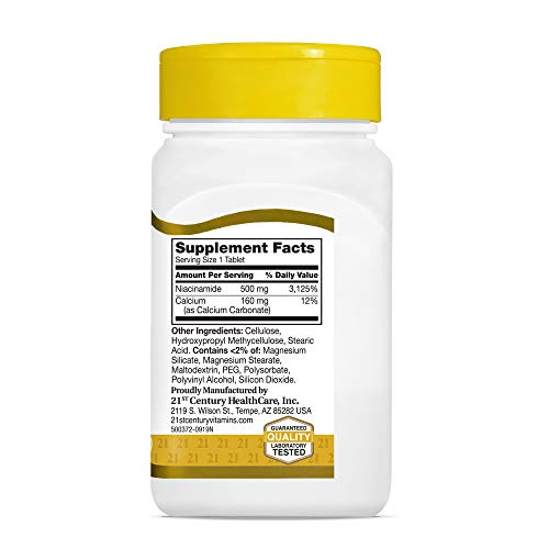 Foto 6 pulgar | Vitamina B-3, Niacinamida, 500 Mg, Tabletas De Liberación Prolongada, 110 G - Venta Internacional.