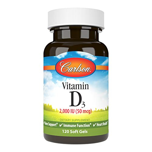 Foto 2 pulgar | Suplemento Carlson De Vitamina D3 2000 Ui (50 Mcg) 120 Cápsulas Blandas - Venta Internacional.