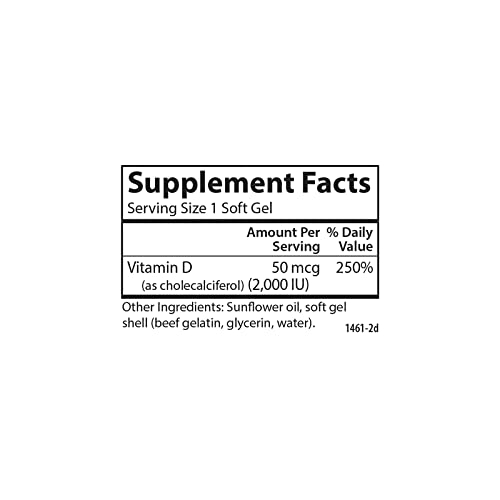 Foto 5 pulgar | Suplemento Carlson De Vitamina D3 2000 Ui (50 Mcg) 120 Cápsulas Blandas - Venta Internacional.
