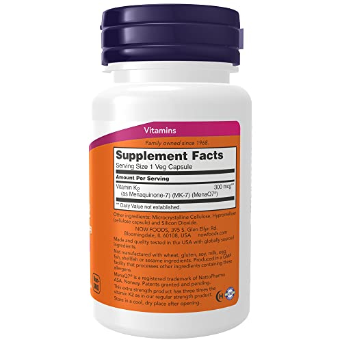 Foto 3 pulgar | Suplemento Now De Vitamina K2 (mk-7), 300 Mcg, Extra Fuerte, 60 Ca - Venta Internacional.