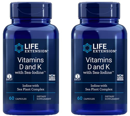 Foto 2 pulgar | Complementa Las Vitaminas D Y K De Life Extension Con Yodo Marino 60  - Venta Internacional.
