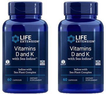 Foto 1 | Complementa Las Vitaminas D Y K De Life Extension Con Yodo Marino 60 - Venta Internacional.