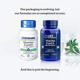 Foto 2 | Complementa Las Vitaminas D Y K De Life Extension Con Yodo Marino 60 - Venta Internacional.