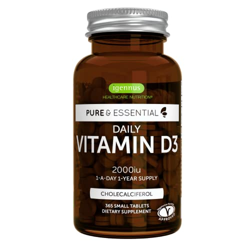 Foto 2 pulgar | Suplemento Diario de Vitamina D3 Igennus Pure & Essential 2000 Ui 365 Tabletas - Venta Internacional