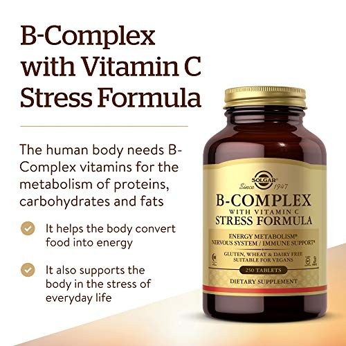 Foto 4 pulgar | Complemente Solgar B-complex Con Vitamina C Stress Formula 25 - Venta Internacional.