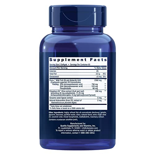 Foto 3 pulgar | Aceite De Pescado Supplement Life Extension Super Omega-3 Plus Epa/dha - Venta Internacional.