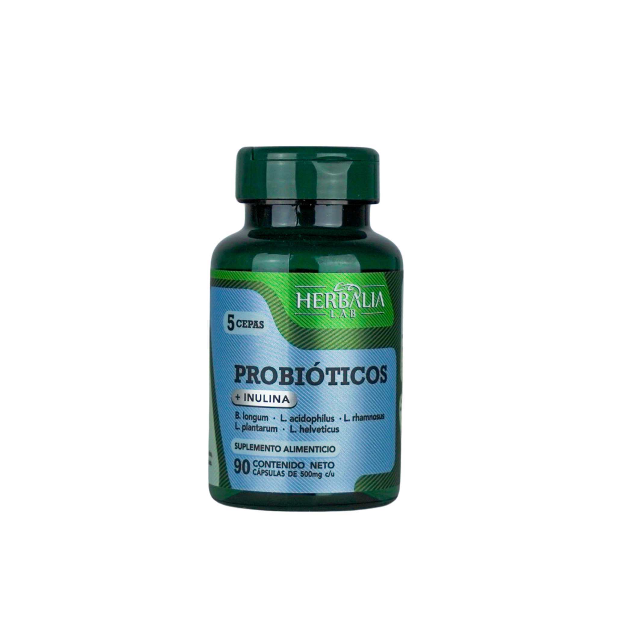 Foto 2 pulgar | Fórmula Única De Probióticos + Fibra: 5 Cepas Potentes, Inulina De Agave - Herbalia Labs