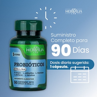 Foto 5 | Fórmula Única De Probióticos + Fibra: 5 Cepas Potentes, Inulina De Agave - Herbalia Labs
