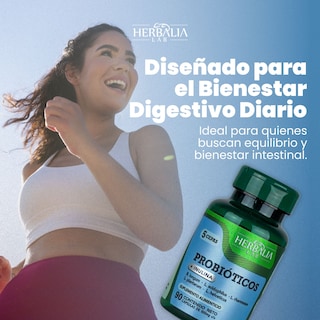 Foto 8 | Fórmula Única De Probióticos + Fibra: 5 Cepas Potentes, Inulina De Agave - Herbalia Labs
