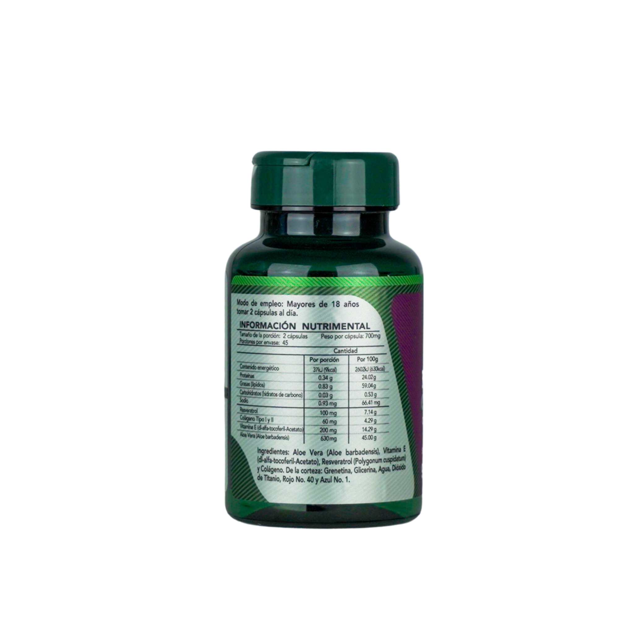 Foto 3 pulgar | Herbalia Lab | Resveratrol 500mg Con Vitamina E Y Colágeno | Antioxidante Superior Para Salud Y Piel |