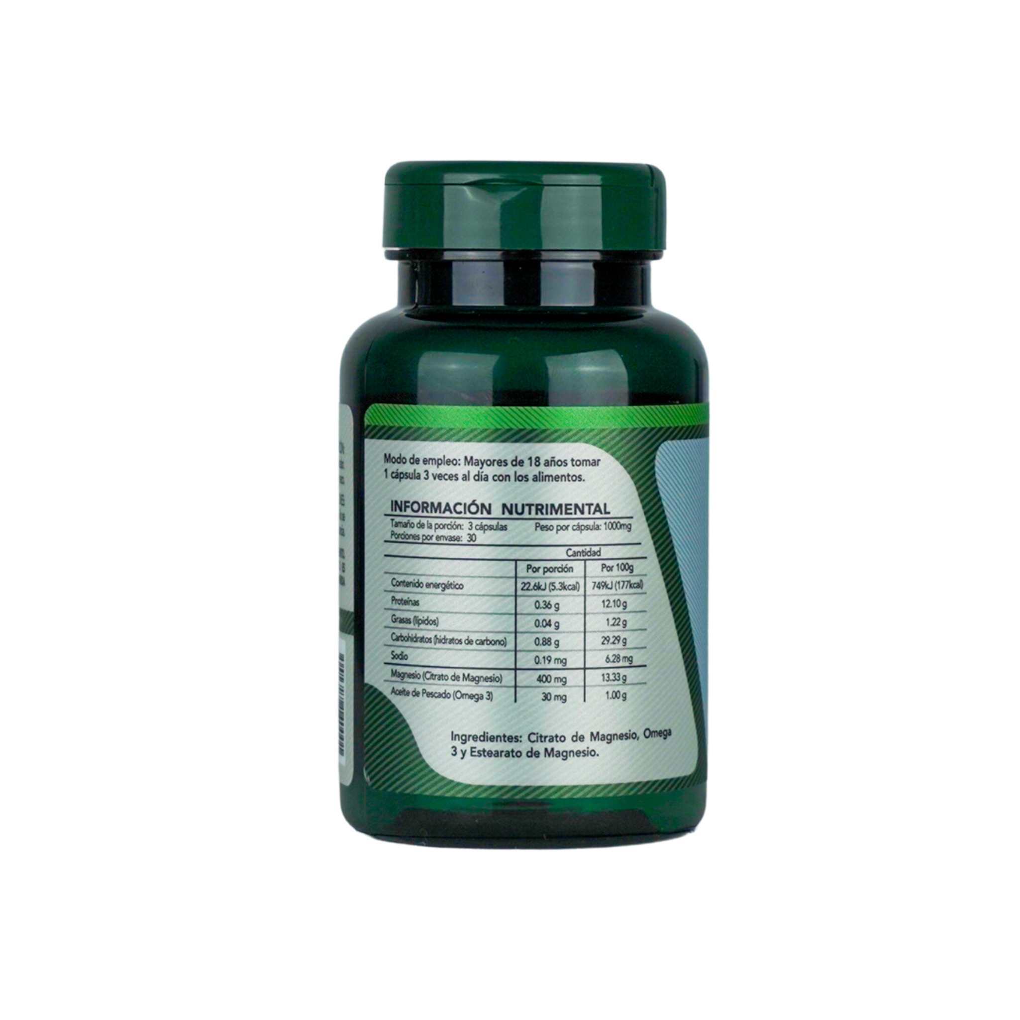 Foto 3 pulgar | Citrato De Magnesio 500 Mg Con Omega 3 De Herbalia Lab