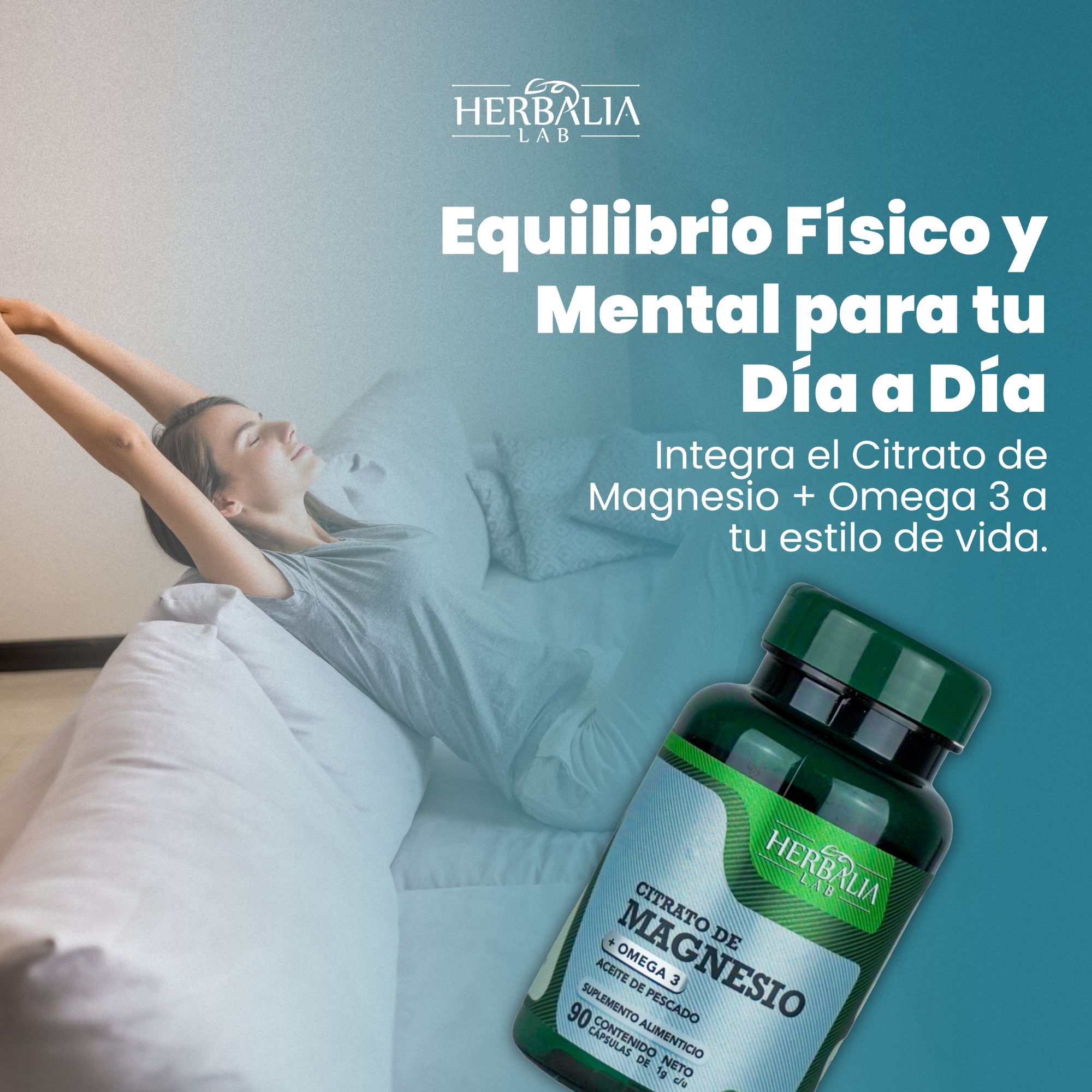 Foto 7 pulgar | Citrato De Magnesio 500 Mg Con Omega 3 De Herbalia Lab