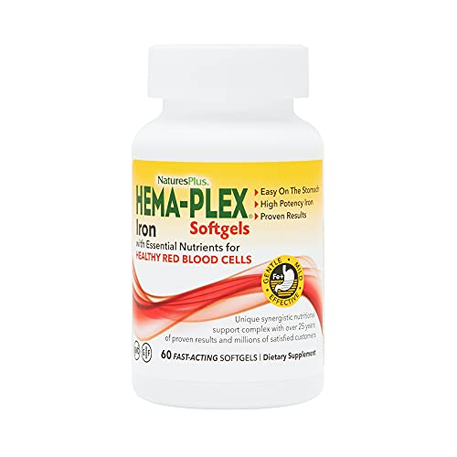 Suplemento Nature's Plus Hema-plex Iron 60 Cápsulas Blandas - Venta Internacional.