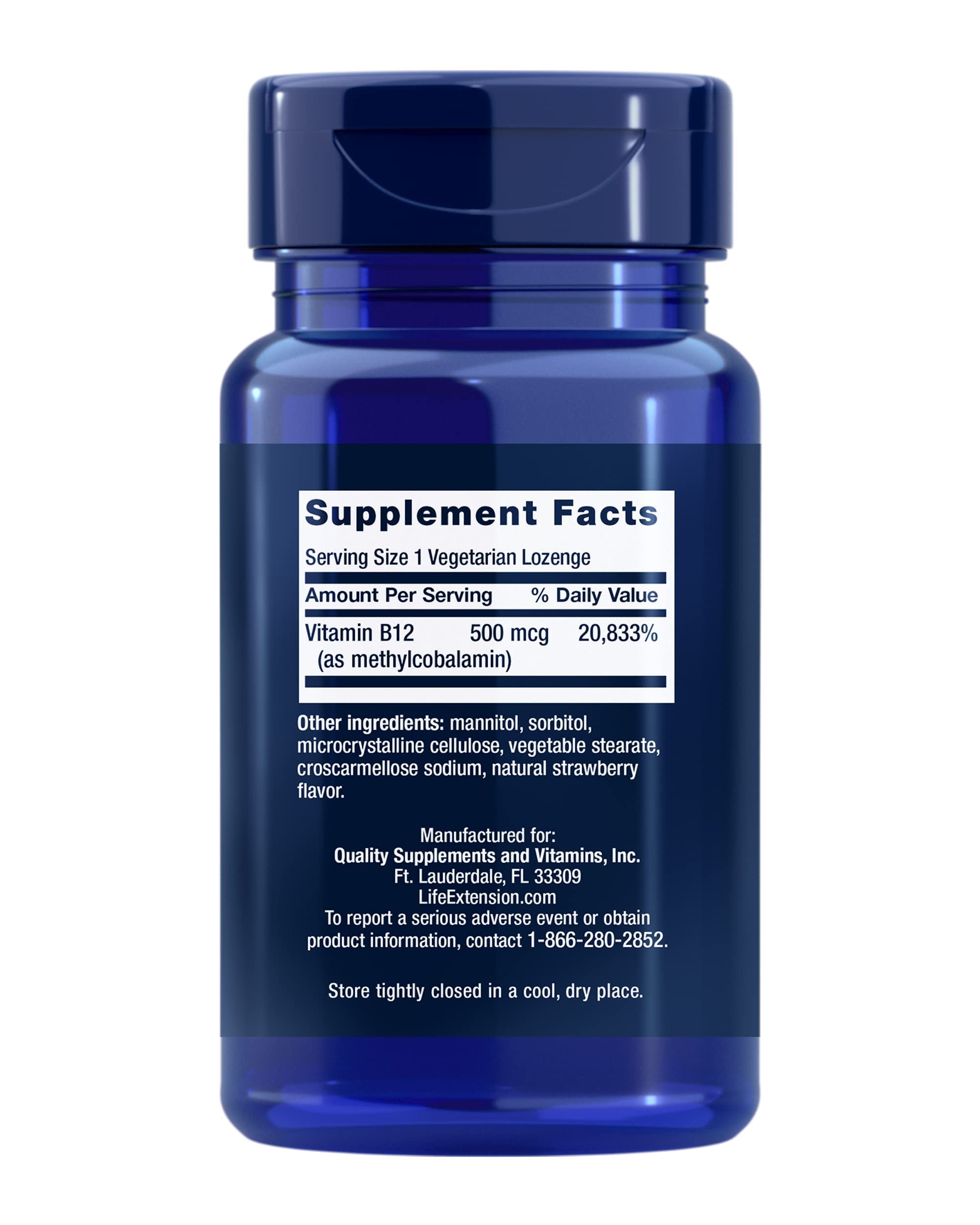 Foto 3 pulgar | Vitamina B12 Metilcobalamina 500 Mcg Life Extension - Venta Internacional.