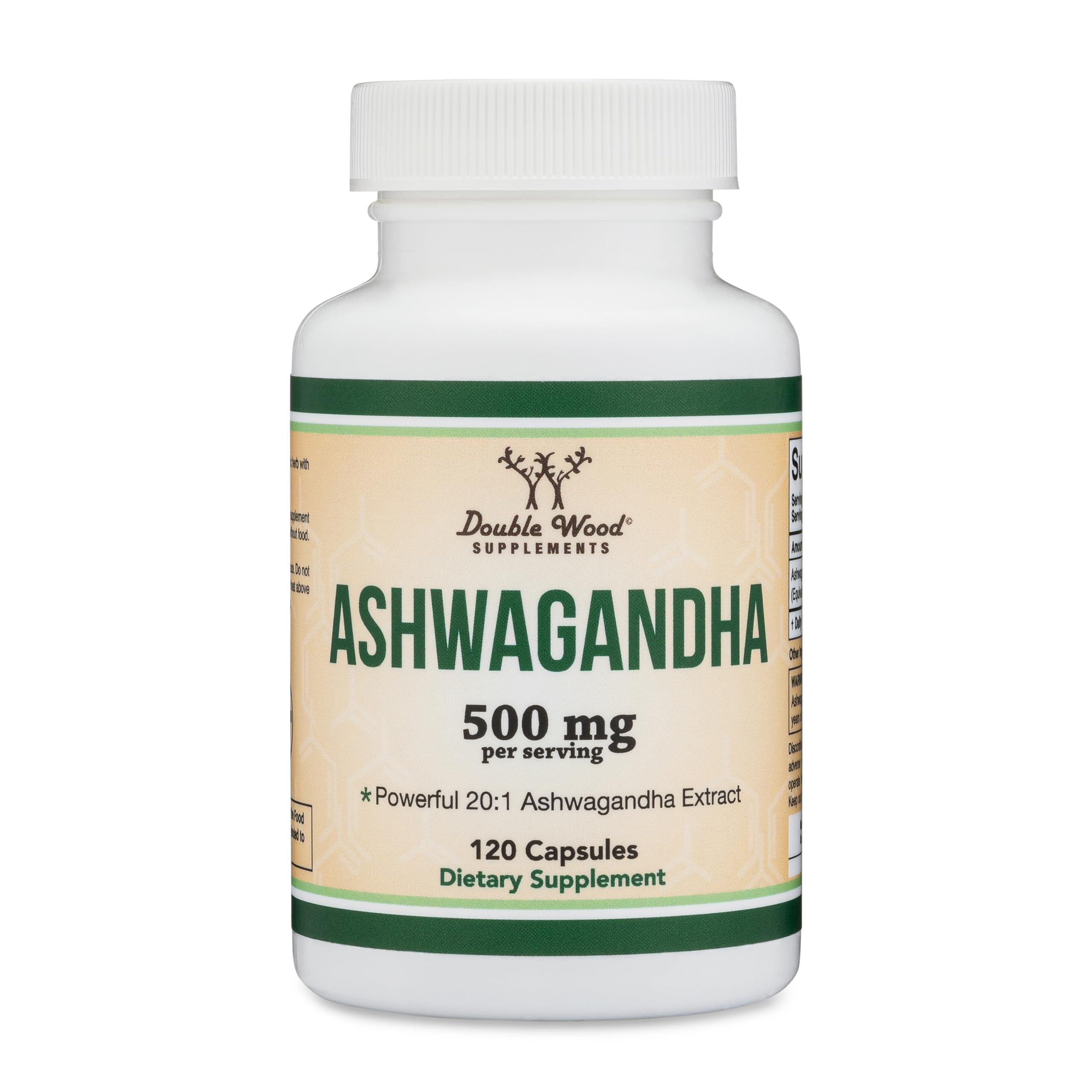Foto 5 pulgar | Cápsulas De Ashwagandha De Double Wood Supplements, 120 Unidades - Venta Internacional.